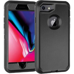 Co-Goldguard Case for iPhone 7 for iPhone 8 with Screen Protector [Shockproof] [Dropproof] [Dust-Proof], 3 Layers Full Body Rugged Heavy Duty Case Durable Cover for iPhone 7/8 4.7,Black