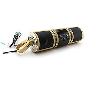 MACHSWON Motorcycle Speaker Music FM Radio Waterproof Adjustable Bracket Audio Stereo Motorcycle Audio Player Audio Sound MP3 FM Radio Stereo Speakers Waterproof
