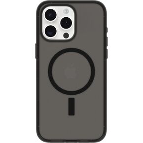 OtterBox Symmetry Series Soft Touch for MagSafe for iPhone 15 Pro Max - Dark Echo (Black), Sleek Rubber Design, Smooth Finish, Camera Bumpers, and Protective Screen Lip