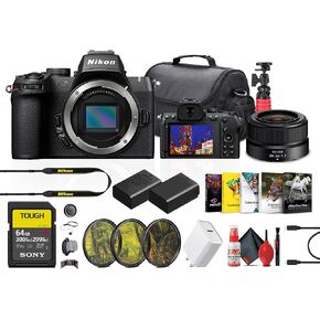 Nikon Z50 II Compact Lightweight Mirrorless Digital Camera (1784) 24mm Lens + 64GB Memory Card + EN-EL25 + Photo Software + Camera Bag + Lens Filter Kit + Flexible Tripod + More (Renewed)
