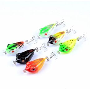 6 Pcs Artificial Soft Frog Lures Set,as Topwater Bionic Bait Fishing Lure for Bass Snakehead Pike in Freshwater Saltwater 3