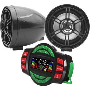 UTV ATV Bluetooth Amplifier Sound Sound Free Sents FM USB Audio System Stereo 3 Inch Sequers