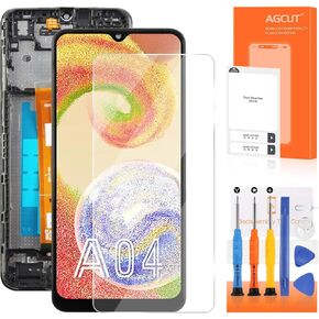 for Samsung Galaxy A04 Screen Replacement Display for Samsung A04 LCD SM-A045F/DS SM-A045F LCD Digitizer Screen Touch Assembly Repair Part with Frame