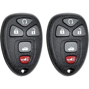 Key Fob Replacement for 2006-2013 Chevrolet Impala/ 05-07 Monte Carlo/ 06-11 DTS & Buick Lucerne Car Keyless Entry Remote Control, OUC60270 OUC60221, 5 Buttons, 2Pcs