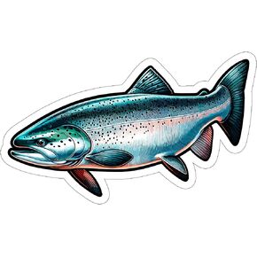 Salmon Sticker, Decal Vinyl Small Waterproof for Bottle Mug Passport Scrapbook Laptop Tumbler Skateboard Phone - ID44990