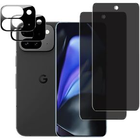 [4 Packs] for Google Pixel 9 Pro Fold Privacy Screen Protector [2 Packs] + Camera Lens Protector [2 Packs], Anti-Spy 9H Hardness Anti-Scratch Tempered Glass for Google Pixel 9 Pro Fold