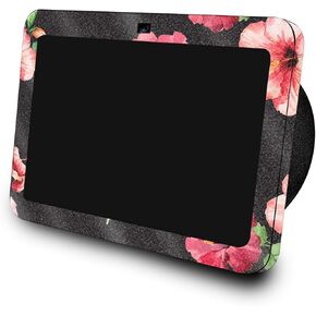 Glossy Glitter Skin Compatible with Amazon Echo Show 8 (3rd Gen, 2023) - Hibiscus - Premium 3M Vinyl Protective Wrap Decal Cover - Easy to Apply | Crafted in The USA by MightySkins