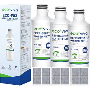LT1000P Replacement Water Filter 2, Compatible with LT1000P/PC/PCS LT-1000PC, ADQ747935, ADQ74793501, MDJ64844601, LFXS26973S, LMXS28626S, LMWS27626S, Come with LT120F Air-Filter 3Combo