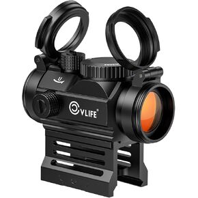 CVLIFE FoxSpook Motion Awake Red Dot Sight, 2 MOA Red Dot Scope Auto On & Off, 1x20mm Red Dot Optics with Low Profile and Lower 1/3 Co-Witness Mount, Flip Lens Covers and Anti-Reflection Device
