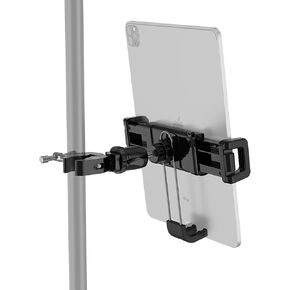 Smatree Tablet Mount Holder for Spin Bike, Elliptical, Treadmill, Stationary Bicycle, Microphone Stand and Indoor Exercise Equipment - Compatible with iPhone, iPad, Other Smart Phone/Tablet