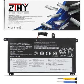 01AV493 SB10L84121 00UR891 Battery Replacement for Lenovo ThinkPad T570 T580 P51S P52S 20H9 20HA 20JX 20JW 20L9 20LA 20JY 20HC 20LB 20LC Series Laptop 00UR890 00UR892 SB10L84122 15.2V 32Wh 2100mAh