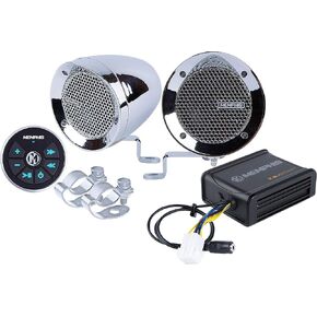 Memphis MXABMC2BT (2) مكبرات صوت+أمبير+تحكم بلوتوث للدراجة النارية/ATV/Scooter