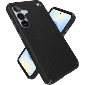 Speck Samsung Galaxy S25 Case - 13-Foot Drop Protection, No-Slip Grips - Samsung S25 Case - Raised Bezel and Enhanced Buttons - Presidio 2 Grip - Black/Slate Grey