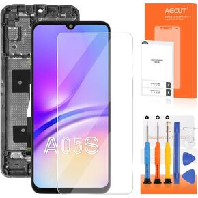 for Samsung Galaxy A05s Screen Replacement for Display Samsung A05s LCD SM-A057F, SM-A057F/DS, SM-A057M LCD Digitizer Touch Screen Assembly Repair Part with Frame