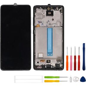 شاشة OLED LCD متوافقة مع Galaxy A52 [6.5 "] (أسود مع إطار) SM-A525F ، SM-A525F/DS لمجموع الشاشة اللمس باستبدال + أدوات in Kuwait