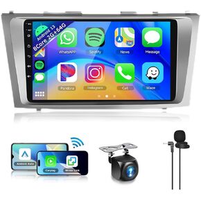 8Core 2+64G Car Stereo for Toyota Camry 2006 -2011 𝐰𝐢𝐭𝐡 𝐉-𝐁-𝐋,9 Inch 1280*720P IPS Touch Screen Android 13 Car Radio Wireless CarPlay Android Auto,GPS,FM,SWC,Bluetooth5.0,Backup Camera,32EQ DSP