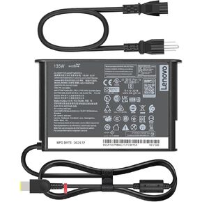 135W 20V 6.75A Laptop Charger Fit for Lenovo Thinkpad X1 P1 P15v T15p T440P T460P T470p T540p W500 W540 W54C W55 Power Supply Cord Legion Y50 Y520 Y530 Y7000P SA10E75864 ADL135NLC3A AC Adapter