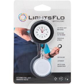 2-in-1 Watch Light for Nurses, Retractable Clip-on Design with Pulse Check Light, Silicone Cover