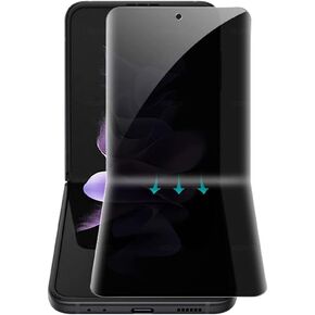 Privacy Hydrogel Screen Protector for Samsung Galaxy Z Flip 3 5G 6.7", 2 Pcs Anti-spy Soft TPU Protective Film (Not Tempered Glass) [Clear HD] [High Sensitivity] [Face ID Unlock Compatible]