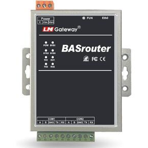 LM BACnet Router 201-B BACnet MS/TP to BACnet IP, 10/100 Ethernet, RS232 RS485, IP50, -40℉ to 185℉ Operating Temperature