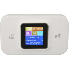 Zyyini 4G Router, 4G LTE MIFI Unlocked 4G Modem Router with Dual SIM Card Slot, Mini Mobile Hotspot Support 10 Devices, Portable for Europe Asia Region, for Travel