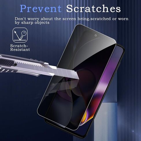 [2 + 2] واقي شاشة الخصوصية لـ Motorola Moto G stylus 2024 ، 2* فيلم زجاجي مضاد للتجسس + 2* حامي عدسة الكاميرا ، صلابة 9H ، حماية حافة الترقية ، التثبيت السهل ، الفقاعة الحرة in Kuwait