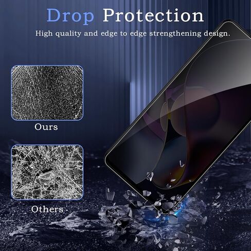 [2 + 2] واقي شاشة الخصوصية لـ Motorola Moto G stylus 2024 ، 2* فيلم زجاجي مضاد للتجسس + 2* حامي عدسة الكاميرا ، صلابة 9H ، حماية حافة الترقية ، التثبيت السهل ، الفقاعة الحرة in Kuwait