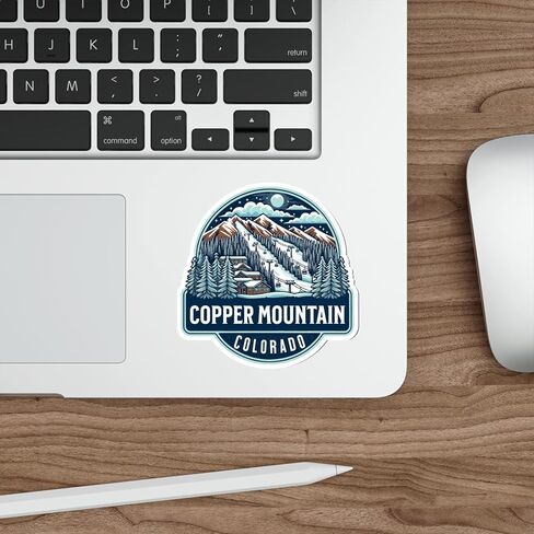 Copper Mountain Colorado Sticker Travel Outdoors Vinyl Vinyl Small Proteproof for Bottle Mug Passport Scrapbook Probbort Bookber Tumbloard Skatbloard حجم هاتف الكمبيوتر - 4 "× 4" in Saudi Arabia