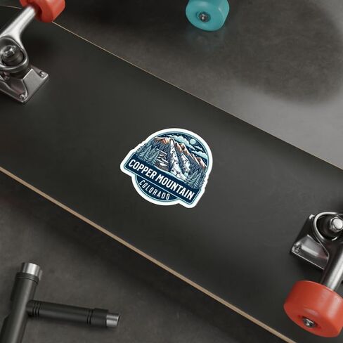 Copper Mountain Colorado Sticker Travel Outdoors Vinyl Vinyl Small Proteproof for Bottle Mug Passport Scrapbook Probbort Bookber Tumbloard Skatbloard حجم هاتف الكمبيوتر - 4 "× 4" in Saudi Arabia