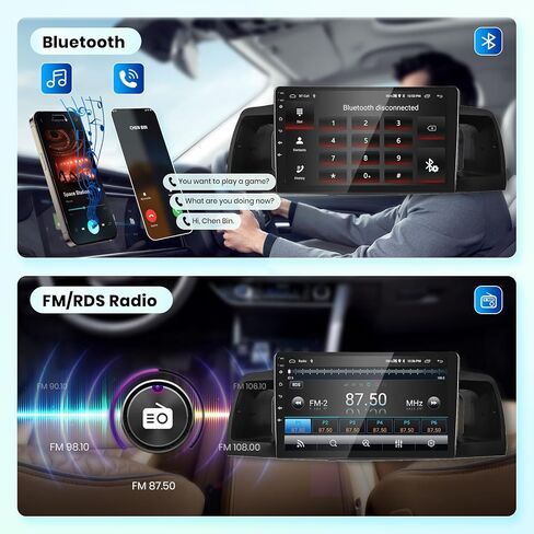 2G+64G Android 13 Car Radio To Toyota Corolla Ex 2007 2008 2008 2010 2011 2012 مع Carplay Android Auto ، 9 بوصة تعمل بالميسريو دعم استريو GPS/Bluetooth/SWC/النسخ الاحتياطي in Kuwait