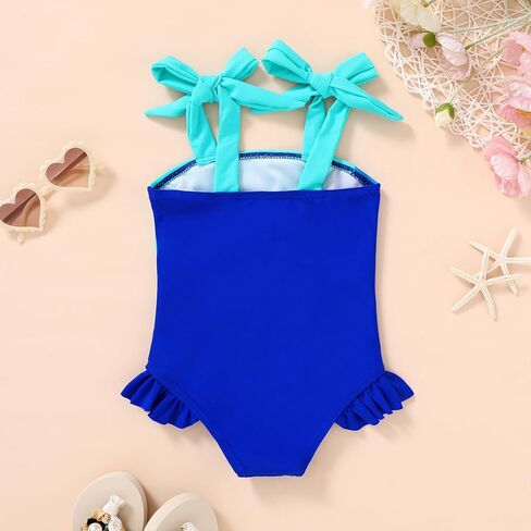 Toddler Swimsuit Girl Color Block Stripe One-Piece Swimwear Baby Girl Bathing Suits in Saudi Arabia
