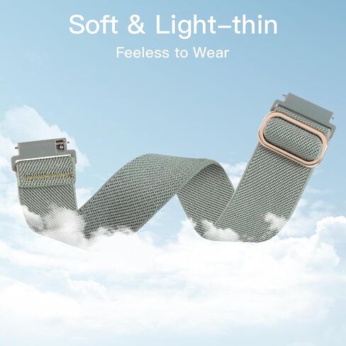 5 Pack 22mm Stretchy Nylon Watch Bands Compatible with Garmin Venu 3/2,Forerunner 265/255/Vivoactive 4,Soft Fabric Adjustable Sports Replacement Strap for Amazfit Bip 5/GTR 4/3 Pro/2 Women Men in Kuwait