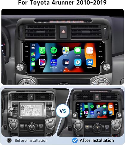 [8 Core 4G + 64G] Android 13 Car Radio To Toyota 4Runner 2010-2019 مع Carplay/Android Auto ، 10.33 بوصة الشاشة تعمل باللمس ، GPS ، WiFi ، SWC ، DSP + كاميرا احتياطية in Kuwait