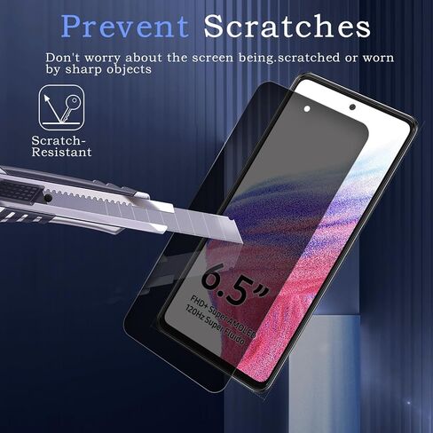 2 حزمة شاشة شاشة الخصوصية ل Samsung Galaxy A53/A51/A52 ، فيلم زجاجي مضاد للتجسس ، صلابة 9H ، حماية حافة الترقية ، السهولة التثبيت ، خالية من الفقاعات ، ودية في الحالة in Kuwait