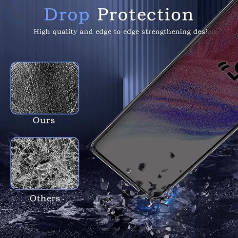 2 حزمة شاشة شاشة الخصوصية ل Samsung Galaxy A53/A51/A52 ، فيلم زجاجي مضاد للتجسس ، صلابة 9H ، حماية حافة الترقية ، السهولة التثبيت ، خالية من الفقاعات ، ودية في الحالة in Kuwait