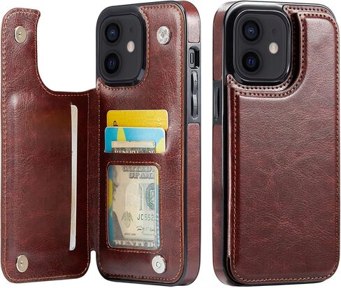 بالنسبة إلى iPhone 15 Pro Max Wallet Case مع حامل البطاقة ، وحالة فتحات البطاقات الجلدية Pu Faux ، ومشابك مغناطيسي مزدوج وغطاء متين للصدمات (Khaki) in Kuwait