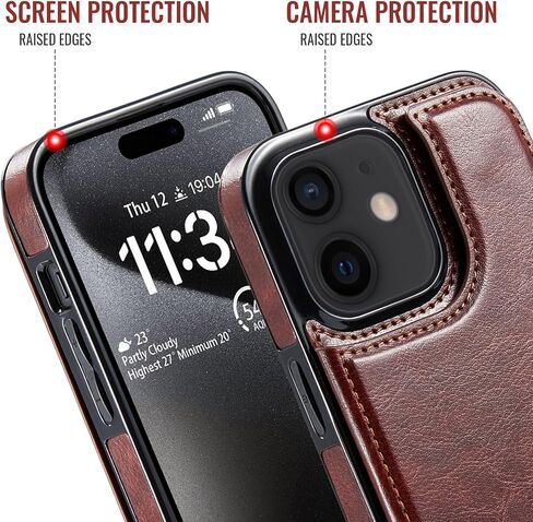 بالنسبة إلى iPhone 15 Pro Max Wallet Case مع حامل البطاقة ، وحالة فتحات البطاقات الجلدية Pu Faux ، ومشابك مغناطيسي مزدوج وغطاء متين للصدمات (Khaki) in Kuwait