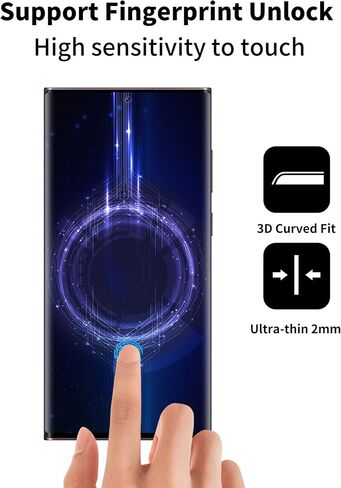 [2+2 Pack] Galaxy S22 Ultra Privacy Screen Protector and Camera Lens Protector, 9H Tempered Glass, Anti Spy, Bubble Free, Ultrasonic Fingerprint Support, Anti Scratch for S22 Ultra Privacy Screen Protector in Saudi Arabia