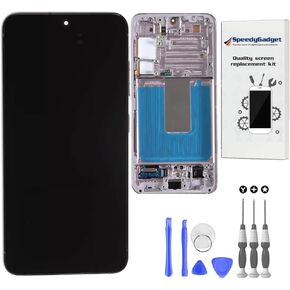 [Original Quality] S23 Screen Replacement for Samsung Galaxy S23 6.1" AMOLED Display Touch Digitizer with Lavender Frame – LCD Assembly Replacement