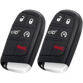 Keyless Entry Remote Compatible for Jeep Grand Cherokee 2014 2015 2016 2017 2018 2019 2020 2021 Self-Programmable (FCC:M3N40821302 433 Mhz) 2 pcs