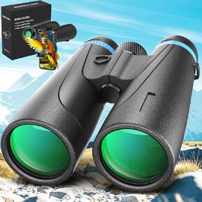 12x50 HD Binoculars for Adults High Powered, Binoculars for Bird Watching with Upgraded Binoculars Phone Adapter, Large View Binoculars for Adults, Lightweight Binoculars for Long Distance