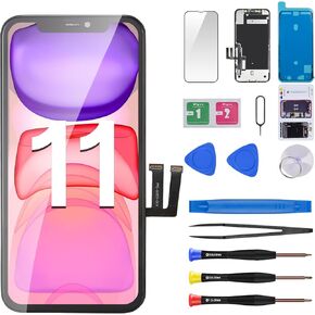 for iPhone 11 Screen Replacement 3D Touch LCD Display Digitizer Full Assembly Repair 6.1" Front Glass Waterproof Adhesive Sticker Fix Tools Kit A2111 A2221 A2223