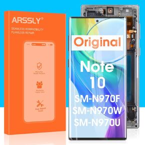 Original for Samsung Galaxy Note 10 N970 Screen Replacement, LCD Display for SM-N970F SM-N970U SM-N9700 SM-N970W SM-N970N SM-N970X Touch Screen Digitizer Assembly with Repair Kits(Black with Frame)
