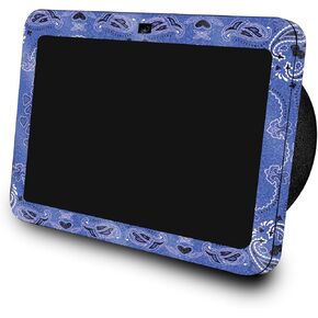 Glossy Glitter Skin Compatible with Amazon Echo Show 8 (3rd Gen, 2023) - Blue Bandana - Premium 3M Vinyl Protective Wrap Decal Cover - Easy to Apply | Crafted in The USA by MightySkins