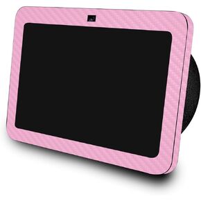 Carbon Fiber Skin Compatible with Amazon Echo Show 8 (3rd Gen, 2023) - Solid Pink - Premium 3M Vinyl Protective Wrap Decal Cover - Easy to Apply | Crafted in The USA by MightySkins