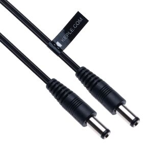 Keple DC Power Extension Cable with 2.1mm / 5.5mm Male to Male Jack 3m / 10ft CCTV Plug Connector Cord Adapter Compatible with CCTV Security Camera IP Camera DVR Standalone LED Strip Monitors (Black)