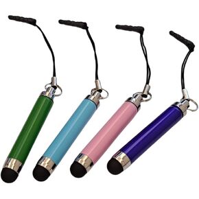Universal Retractable Mini Metal Stylus Touch Pen Stylus Pen for Smartphone Tablet iOS/Android Mobile Phone Cell Phone Devices with Touchscreen (Multicolor 4pcs)