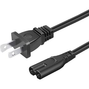 2 Prong Power Cable Replacement for Philips X7207 X5206 TAX5206 W6205 TAW6205 Speaker 8.2ft AC Power Cord Cable