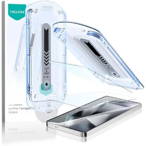 Nillkin 2 Pack H+ Pro Screen Protector for Samsung Galaxy S25 Ultra, Military-Grade Protection 9H+ Tough Hardness Tempered Glass, High Sensitive Fingerprint Unlocking, Easily Installation Frame