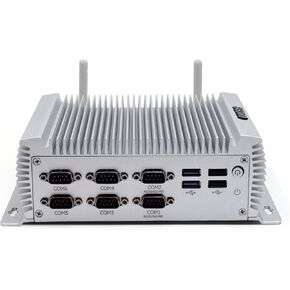 Mini Mini PC Win 10 ، PC بدون مروحة كمبيوتر سطح المكتب ، Core I7 4500U ، ذاكرة الوصول العشوائي 8GB 256GB SSD ، 2 جيجابت إيثرنت ، HD ، VGA ، RS232/RS485 COM PORT ، 4 USB3.0 ، 4 USB2.0 ، WIFI ، BT